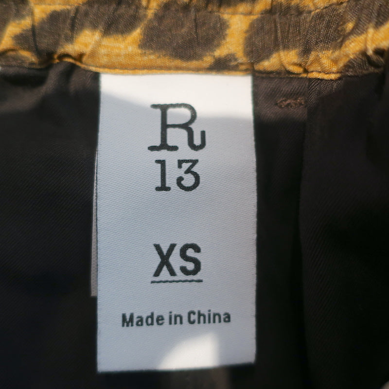 R13 Harem Jogger Pants Cheetah Print Crepe Size Extra Small