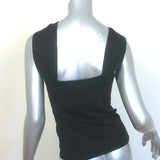 Polo Ralph Lauren Twist-Front Knit Keyhole Top Black Silk-Cashmere Size Medium