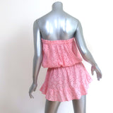 Ramy Brook Hilaria Strapless Cover-Up Mini Dress Pink Cotton Eyelet Size Medium