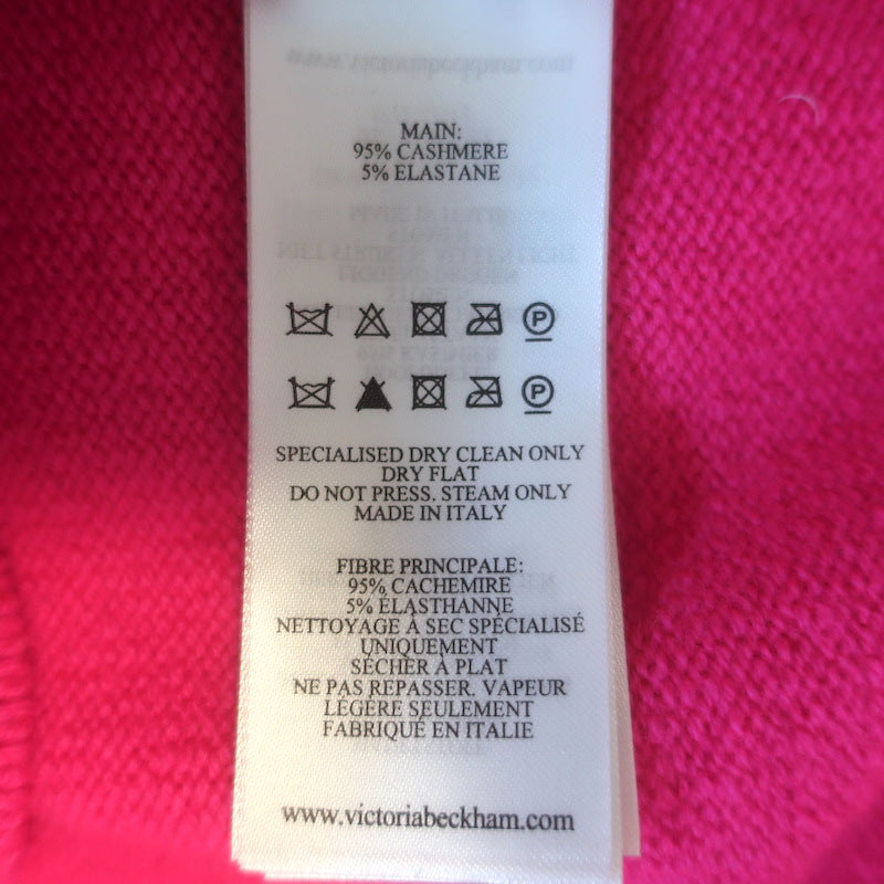 Victoria Beckham Oversized Stretch Cashmere Sweater Pink Size Extra Extra Small