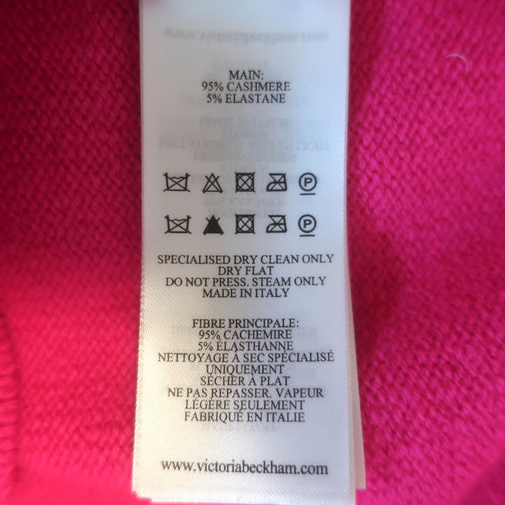 Victoria Beckham Oversized Stretch Cashmere Sweater Pink Size Extra Extra Small