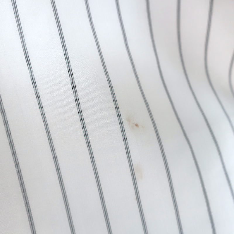 Christian Dior Striped Button-Up Shirt Cream Silk Size US 6 Short Sleeve Blouse
