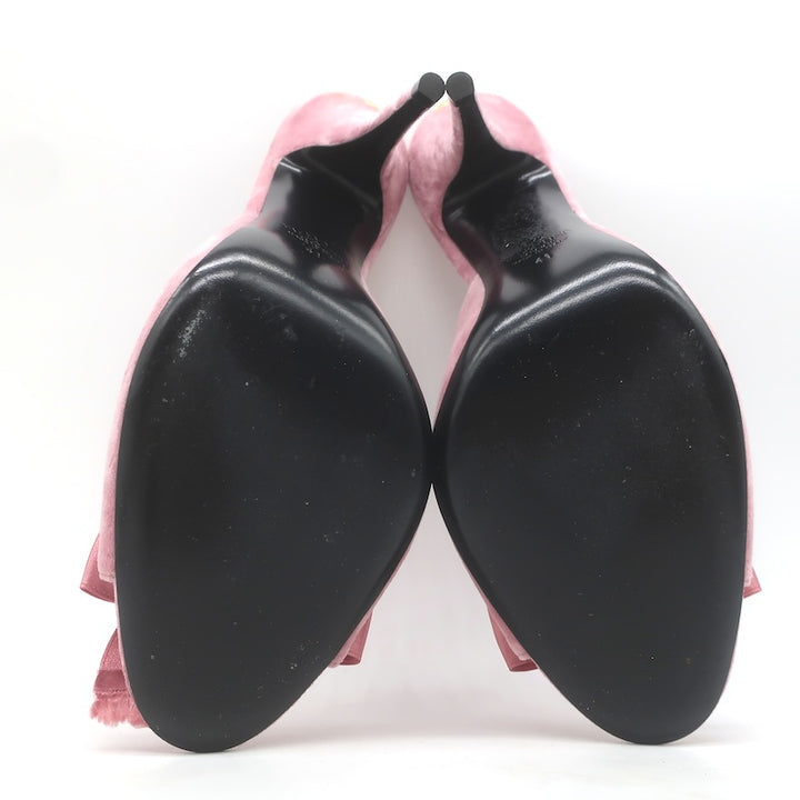 Valentino Marie Velvet Bow Sandals Pink Size 41