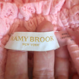 Ramy Brook Hilaria Strapless Cover-Up Mini Dress Pink Cotton Eyelet Size Medium