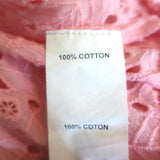 Ramy Brook Hilaria Strapless Cover-Up Mini Dress Pink Cotton Eyelet Size Medium