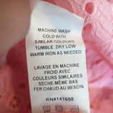 Ramy Brook Hilaria Strapless Cover-Up Mini Dress Pink Cotton Eyelet Size Medium