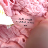 Ramy Brook Hilaria Strapless Cover-Up Mini Dress Pink Cotton Eyelet Size Medium