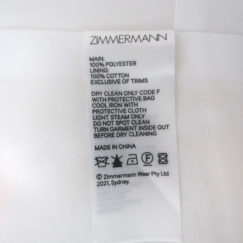 Zimmermann Postcard Pleated Fan Bodice Crop Top White Size 1 NEW