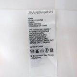 Zimmermann Postcard Pleated Fan Bodice Crop Top White Size 1 NEW