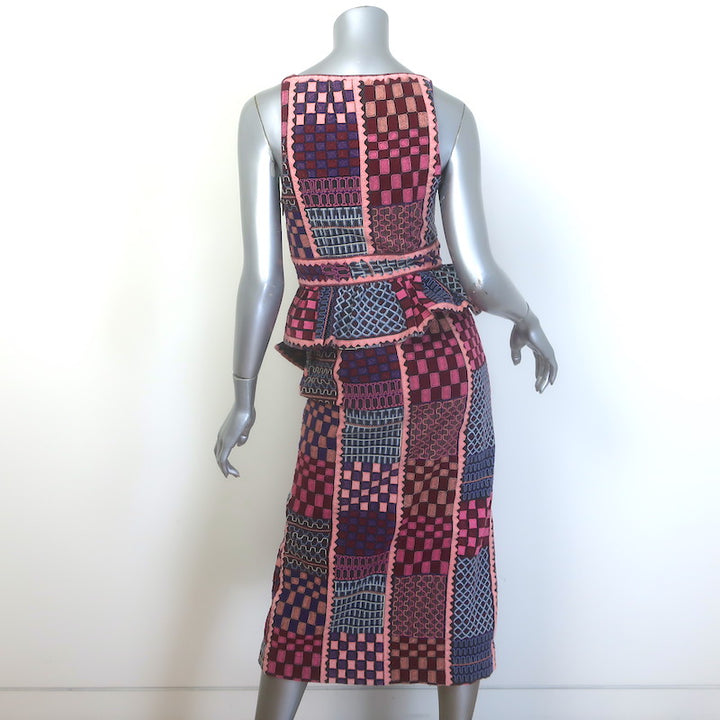Ulla Johnson Handmade Valory Patchwork Ruffled Midi Dress Ametrine Size 0 NEW