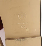 Chanel 19C CC Chain Toe-Strap Flat Slide Sandals Red Leather Size 37.5