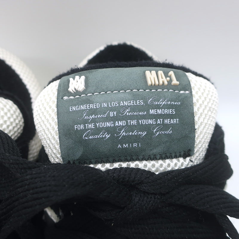 Amiri MA-1 Low Top Sneakers White Leather &amp; Mesh Size 9
