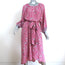 Natalie Martin Midi Dress Alex Pink Floral Print Silk Size Extra Small