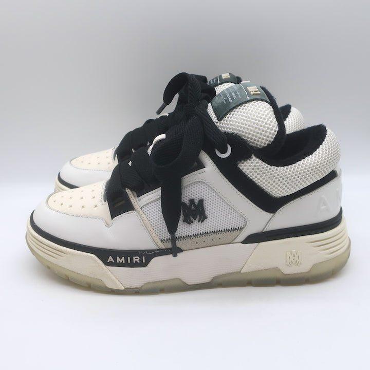 Amiri MA-1 Low Top Sneakers White Leather &amp; Mesh Size 9