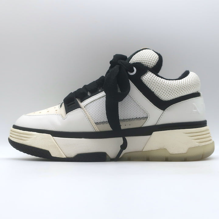 Amiri MA-1 Low Top Sneakers White Leather &amp; Mesh Size 9