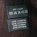 Ralph Lauren Cashmere Cable Knit Off the Shoulder Sweater Dark Brown Size Medium