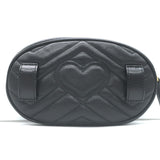 Gucci GG Marmont Belt Bag Black Matelasse Leather Size 75 US 30