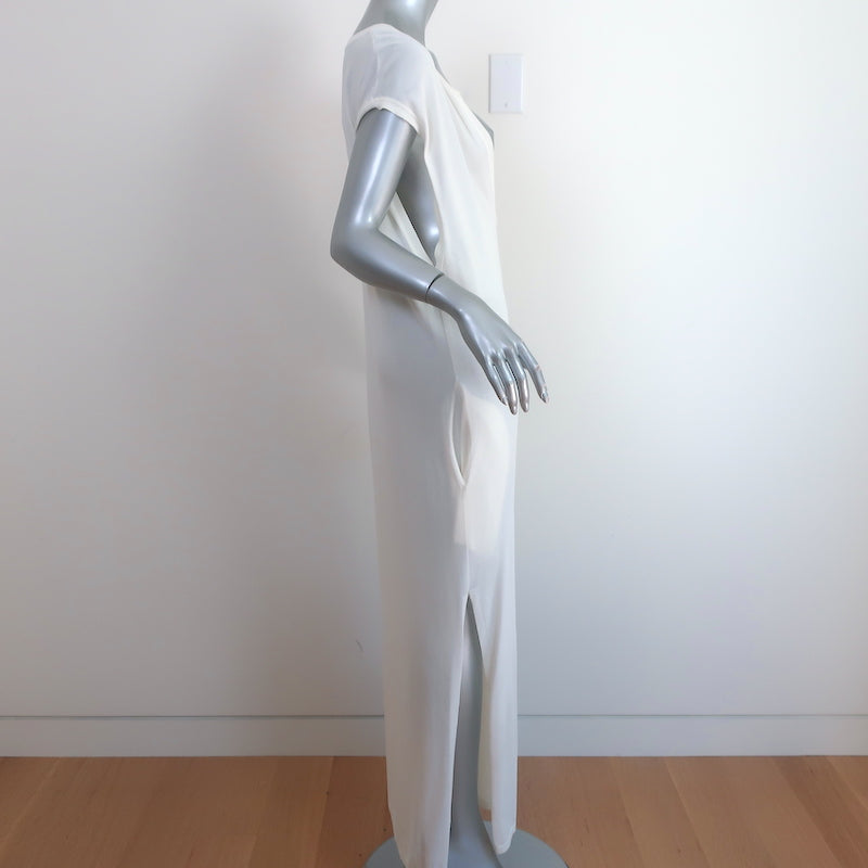 Toteme Bahia Maxi Dress Ivory Knit Size Medium