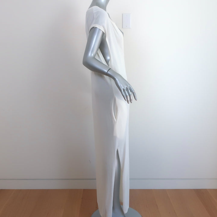 Toteme Bahia Maxi Dress Ivory Knit Size Medium