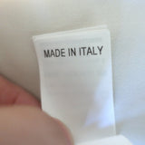 Brunello Cucinelli Monili-Trim Pussy Bow Short Sleeve Top Cream Silk Size Small