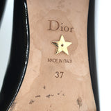 Christian Dior Idylle Ballet Pumps Black Patent Leather and Grosgrain Size 37