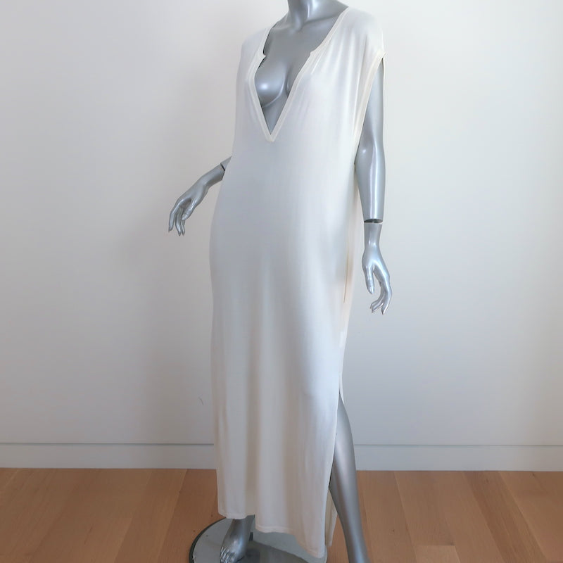 Toteme Bahia Maxi Dress Ivory Knit Size Medium
