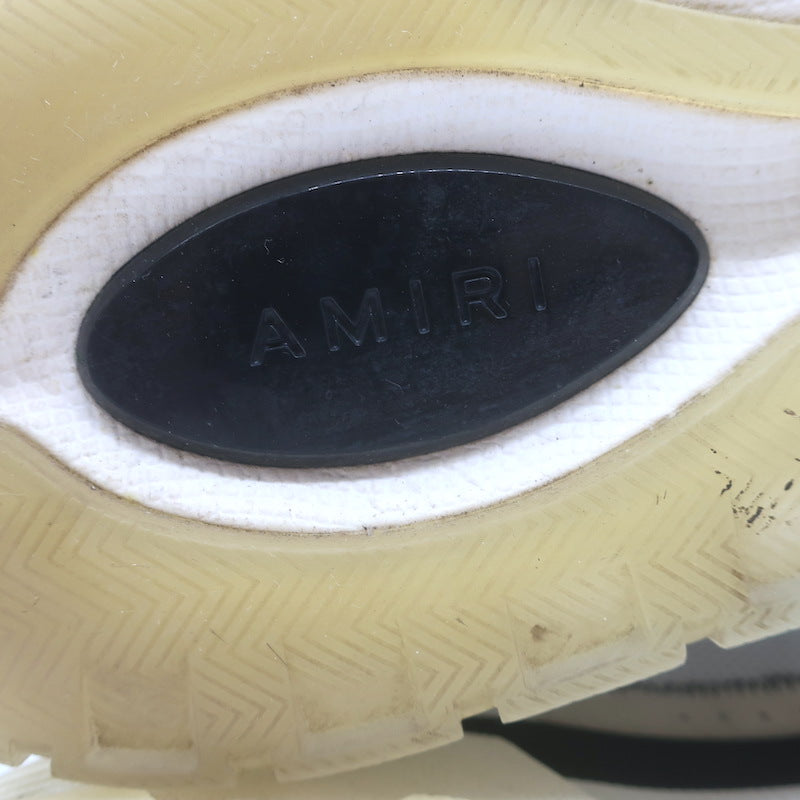 Amiri MA-1 Low Top Sneakers White Leather &amp; Mesh Size 9