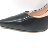 Miu Miu Crystal-Strap Pumps Black Patent Leather Size 37.5 Pointed Toe Heels