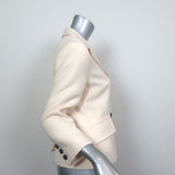 Christian Dior Bar Jacket Ivory Wool-Silk Size US 8 Single Breasted Blazer