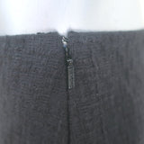 Versace Chain-Embellished Tweed Mini Skirt Black Cotton Size 42 NEW