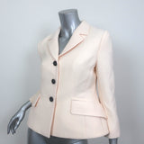 Christian Dior Bar Jacket Ivory Wool-Silk Size US 8 Single Breasted Blazer