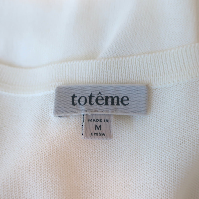 Toteme Bahia Maxi Dress Ivory Knit Size Medium