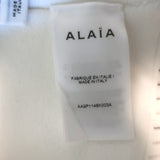 Alaia Macrame Fishnet Knit Turtleneck Top & Balloon Pant Set White Size 36