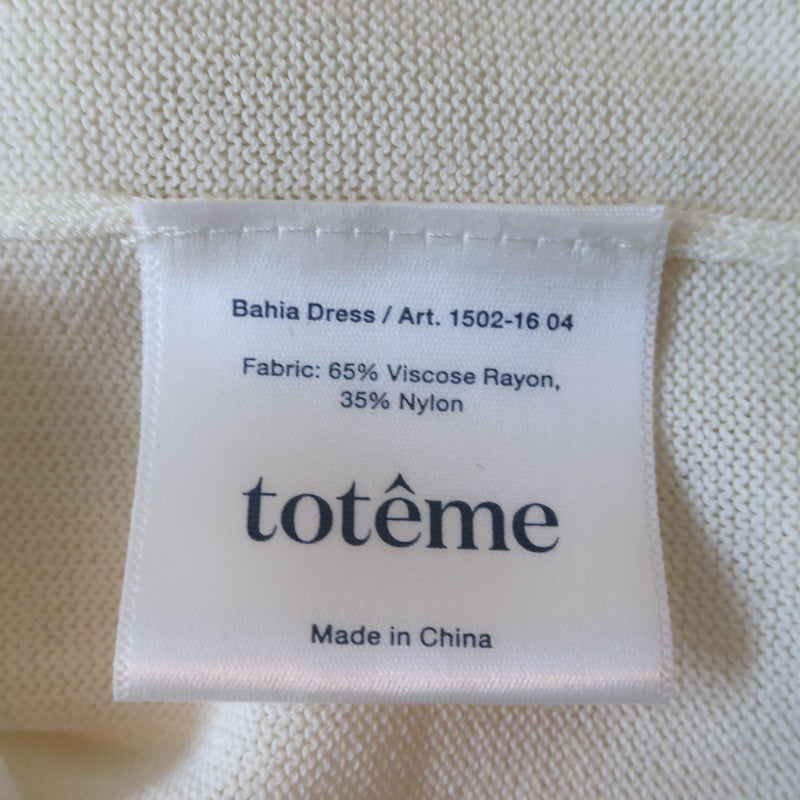 Toteme Bahia Maxi Dress Ivory Knit Size Medium
