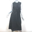Christian Dior Ruched-Waist Dress Gray Checked Wool Size US 4 Sleeveless Sheath