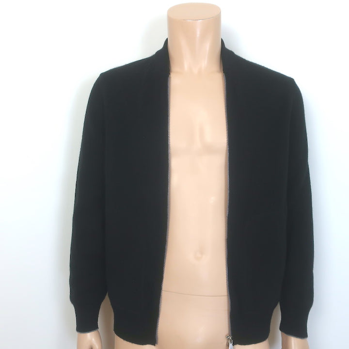 Brunello Cucinelli Cashmere Zip-Up Cardigan Black Size 48