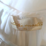 Natalie Martin Button Front Midi Dress Alex White Cotton Size Extra Small