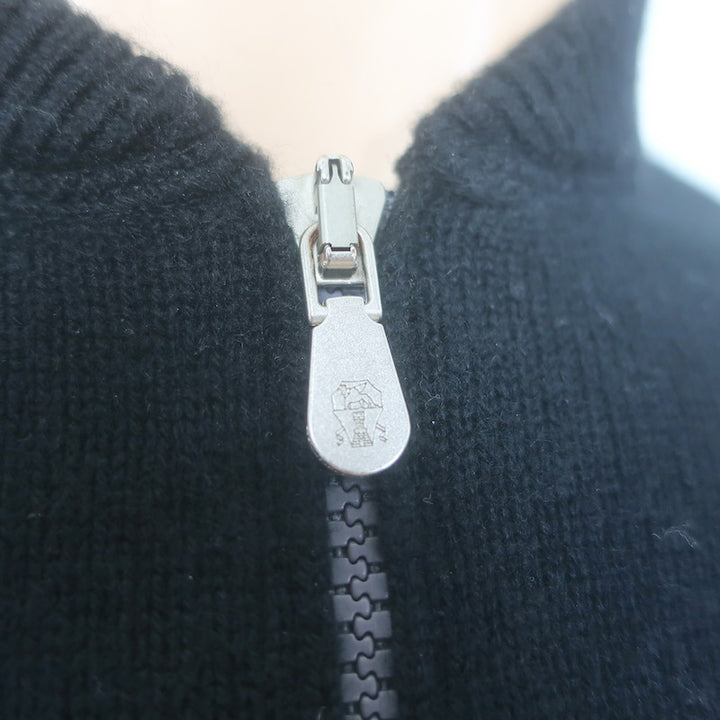 Brunello Cucinelli Cashmere Zip-Up Cardigan Black Size 48