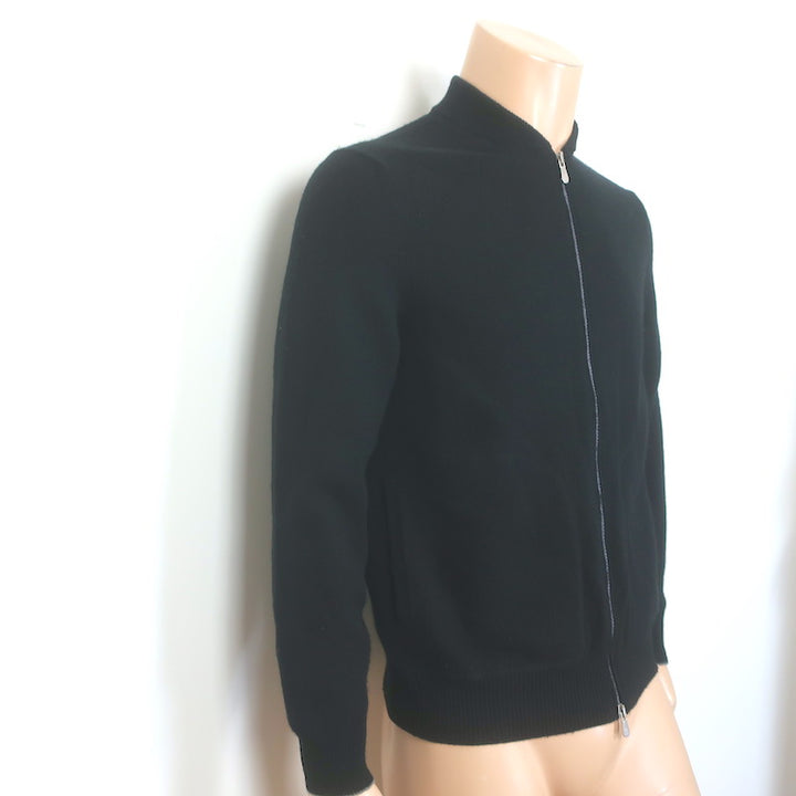 Brunello Cucinelli Cashmere Zip-Up Cardigan Black Size 48