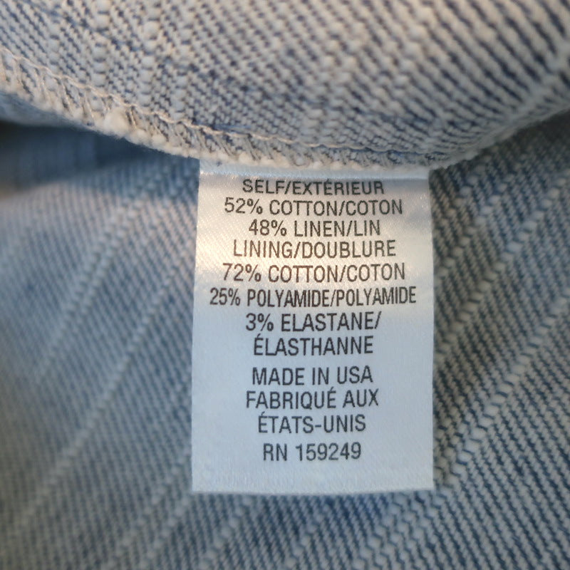 TWP Avast Denim Pullover Hoodie Chambray Cotton-Linen Size Extra Small