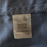 Alexis Barbie Ruffled Off the Shoulder Top Navy Stretch Cotton Size Medium