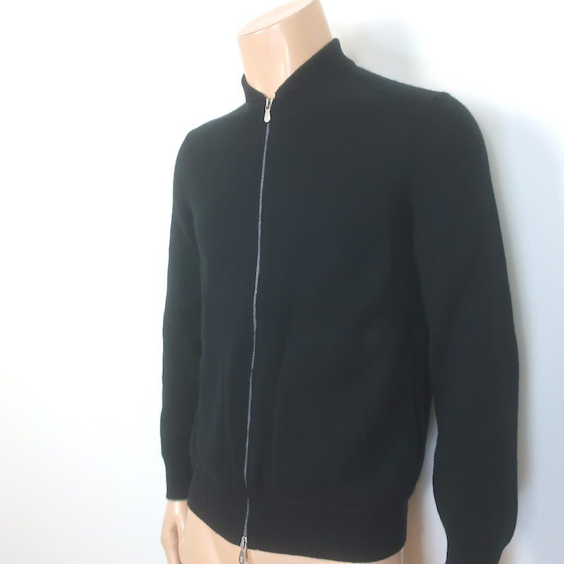 Brunello Cucinelli Cashmere Zip-Up Cardigan Black Size 48