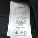 Christian Dior Ruched-Waist Dress Gray Checked Wool Size US 4 Sleeveless Sheath