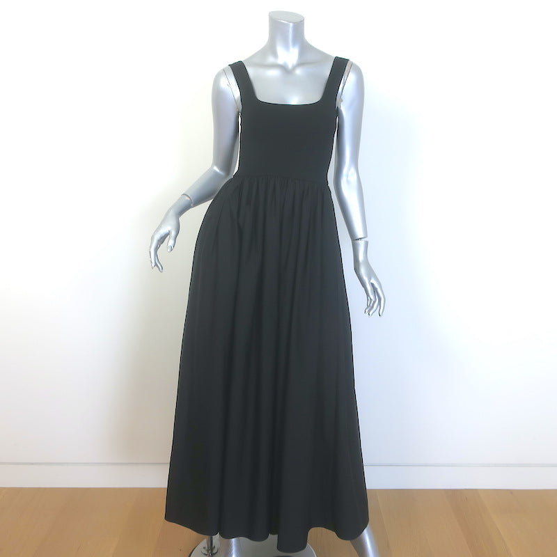 Matteau Stretch Knit and Cotton Maxi Tank Dress Black Size 1 US 2