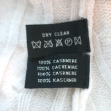 Ralph Lauren Slim Fit Cashmere Cable Knit V-Neck Sweater Cream Size Medium