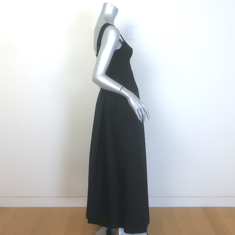 Matteau Stretch Knit and Cotton Maxi Tank Dress Black Size 1 US 2