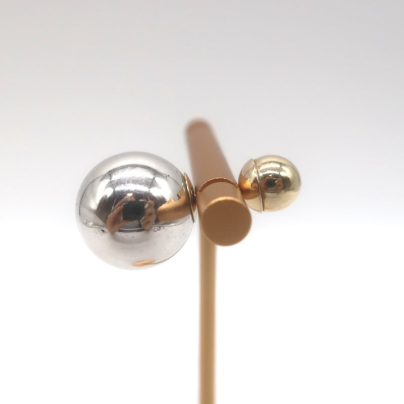 Christian Dior Tribales Two-Tone Mixed Metal Single Stud Earring Gold &amp; Silver