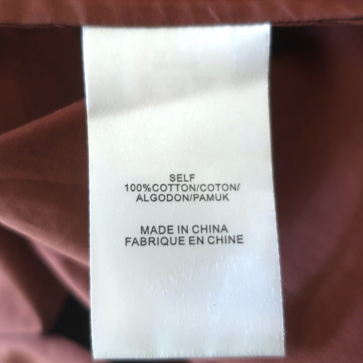 Tibi One-Shoulder Top Brown Satin Poplin Size 4 Short Sleeve Blouse