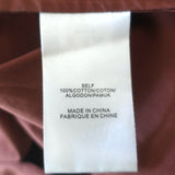 Tibi One-Shoulder Top Brown Satin Poplin Size 4 Short Sleeve Blouse