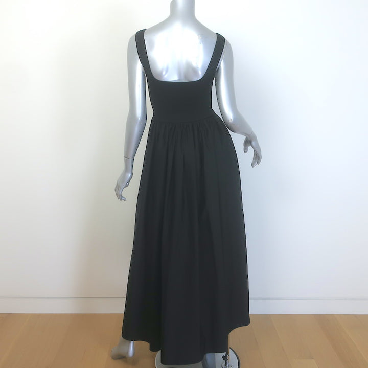 Matteau Stretch Knit and Cotton Maxi Tank Dress Black Size 1 US 2